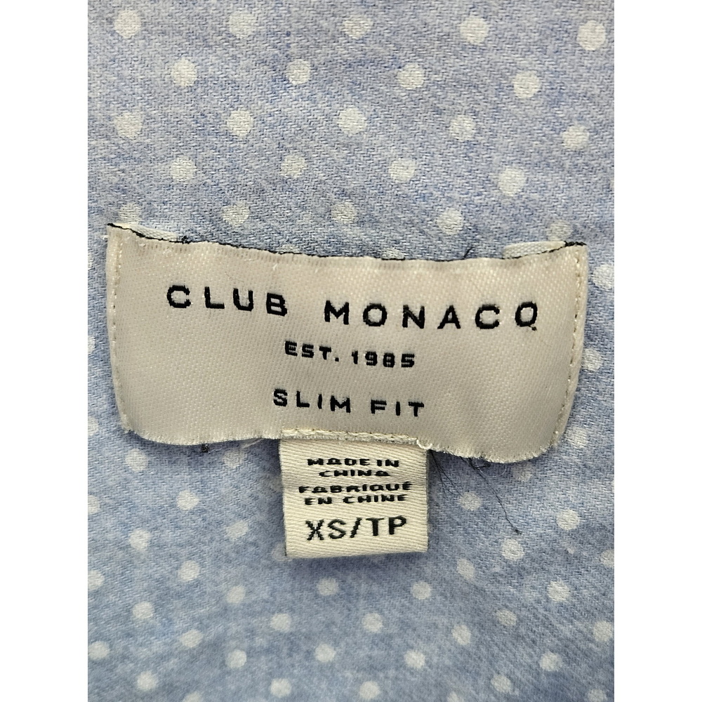 Club Monaco Slim Fit Shirt 100% Cotton Long-sleeve Button-down Size XS - Picture 4 of 10